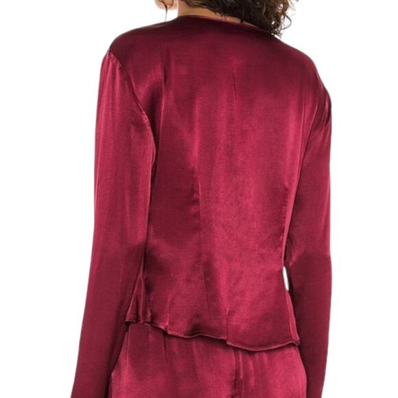 LPA Guilia Top Tie Front Open Long Sleeve Blouse - Picture 2 of 10